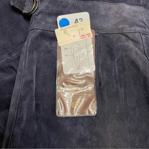 Vintage Canda C&A Genuine Leather Pants - Navy size 42 - Picture 5 of 5